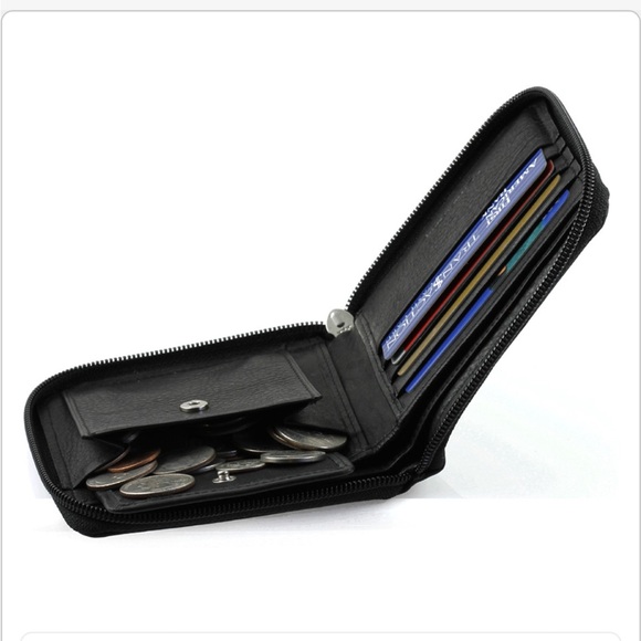 Osgoode Marley Zippered Bifold Wallet. Black Cashmere Leather. EUC. - Picture 16 of 16